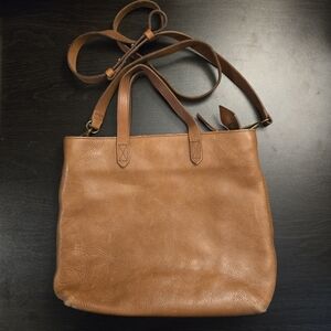 Madewell The Zip-Top Transport Crossbody British Tan Leather